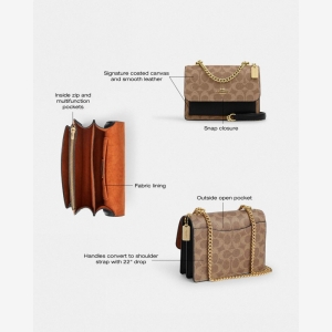 Coach Mini Klare Crossbody Bag In Signature Canvas - Gold/Tan/Black - Image 8