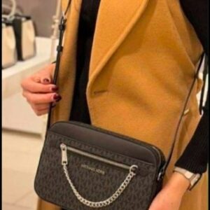 Michael Kors Monogram Crossbody Bag with Chain - Brown Monogram