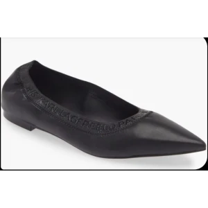 Karl Lagerfeld Paris Vinette Pointed-Toe Flat - Black - Size 9 US