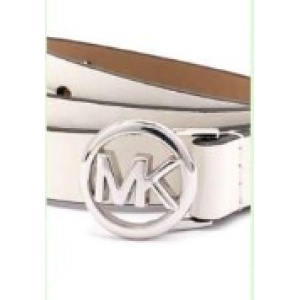 Michael Kors 18 Millimeter Logo Skinny Belt - Cream