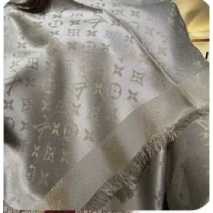 Gucci Monogrammed Silk Scarf - Light Beige