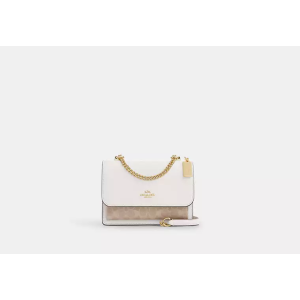 Coach Klare Crossbody Bag in Signature Canvas - White/Cream with Beige Signature Canvas