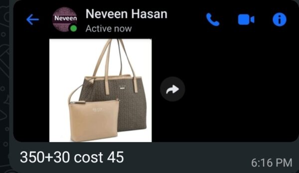 Guess Tote Bag with Pouch Set - Beige and Brown