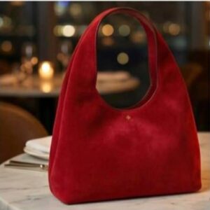 Tory burch Red Suede Hobo Bag - Red