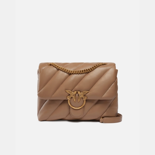 Pinko Large shoulder bag Love Bag Puff Maxi Quilt - Beige