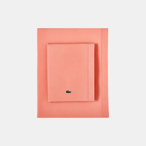 Lacoste Home Solid Cotton Percale 4-Pc. Sheet Sets - Canyon