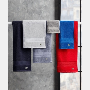 Lacoste Heritage Anti-Microbial Supima Cotton Bath Towel, 30" x 54" - Magenta - Image 7