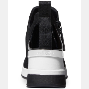 Women's Willis Trainer Wedge Sneakers - Black Knit - Image 4