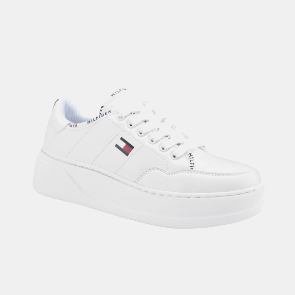 Tommy Hilfiger Grazie Lightweight Lace Up Casual Sneakers - White