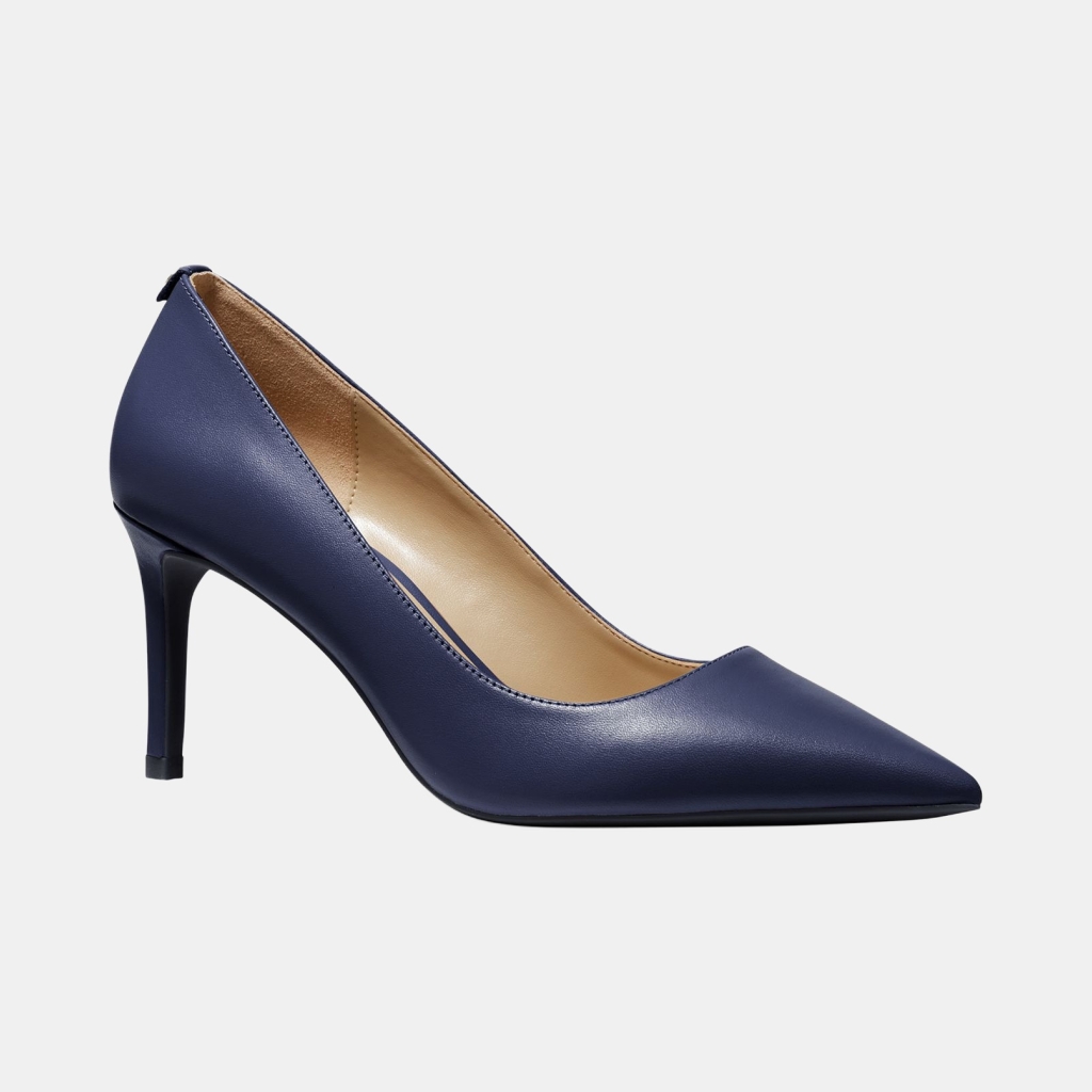 Michael Kors Women's Alina Flex Leather Pointed-Toe Pumps - Navy