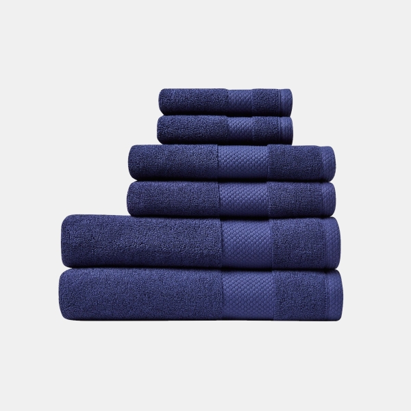 Lacoste Home Heritage Anti-Microbial Supima Cotton Bath Towel, 30" x 54" - Navy