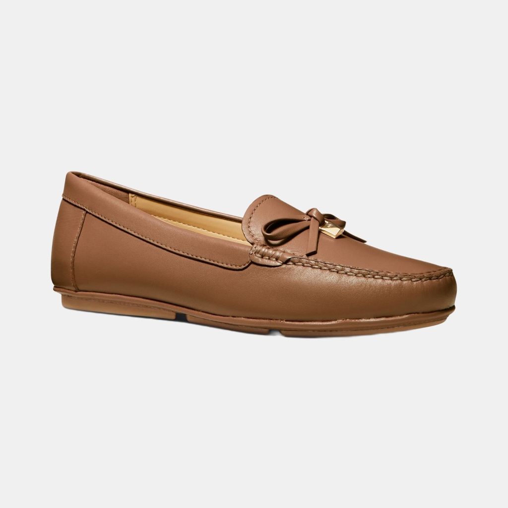 Michael Kors Women's Leather Juliette Moccasin Loafers - Luggage