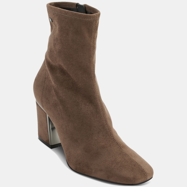 DKNY Women's Cavale Stretch Booties - Mushroom