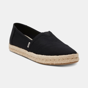 TOMS Women's Alpargata Rope 2.0 Espadrilles Slip-On Flats - Black