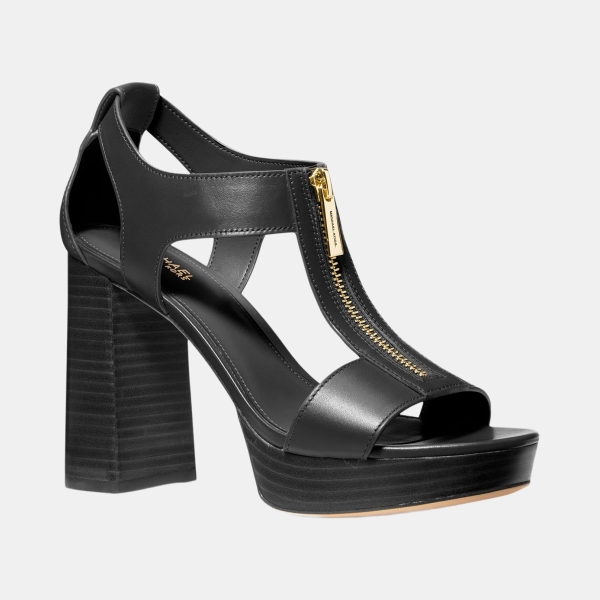 Michael Kors Women's Berkley Mid Platform T-Strap Sandals - Black