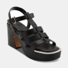 DKNY Women's Dasha Platform Fisherman Sandals - Black