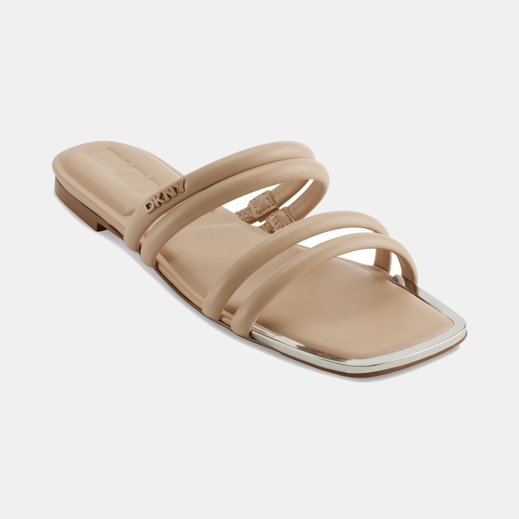 DKNY Women's Dee Strappy Slide Sandals - Light Taupe