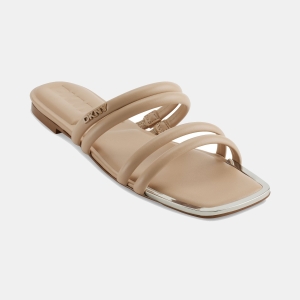DKNY Women's Dee Strappy Slide Sandals - Light Taupe