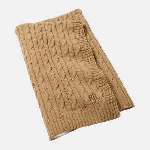 Lauren Ralph Lauren Jamie Cable-Knit Throw, 50" x 60" - Beige