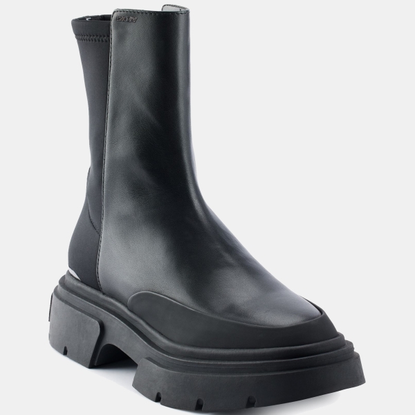 DKNY Women's Fleming Block Heel Winter Booties - Dark Black