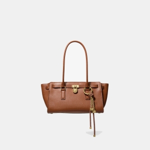 MICHAEL Michael Kors Hamilton Moderne Small Leather Satchel - LUGGAGE