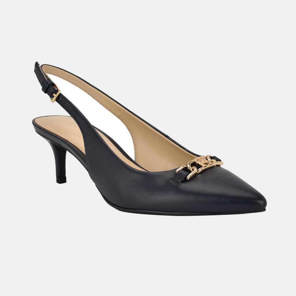 Tommy Hilfiger Women's Tienna Slingback Pointed Toe Pumps - Dark Blue