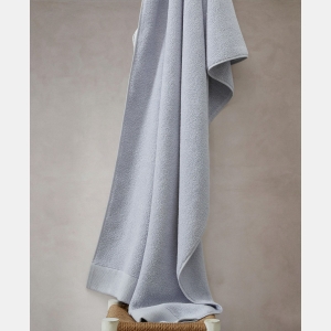 Calvin Klein Entwine Solid Cotton Terry 2-Pc. Bath Towel Set, 64" X 34" - Gray Mist Blue - Image 6
