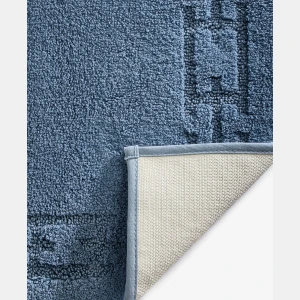 Hotel Collection Sculpted Chain-Link Cotton Bath Rug, 20" x 34", Exclusively at Macy’s - Lake - Image 3