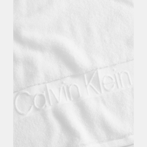 Calvin Klein Iconic Cotton Jacquard Bath Towel, 56" x 30" - White - Image 3