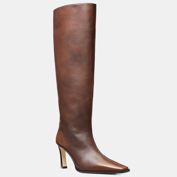 Michael Kors MICHAEL Women's Darrah Heeled Boots Regular & Wide Calf - Luggage