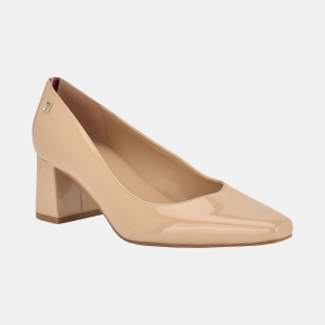 Tommy Hilfiger Women's Opheili Block Heel Pumps - Ivory Patent
