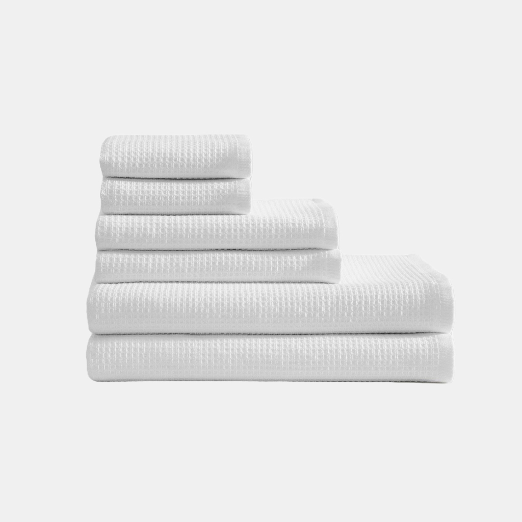 Calvin Klein Eternity Cotton Waffle Bath Towel - White