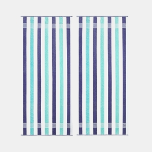 Calvin Klein Pop Color Stripe Cotton 2-Pc. Beach Towel Set, 70" x 40"