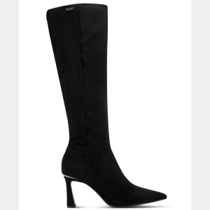 DKNY Women's Cainon Pointed Toe Dress Boots - Black Suede - Image 3
