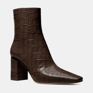 Michael Kors Women's Elise Block Heel Booties - Chocolate