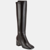DKNY Women's Kamiah Tall Square Toe Boots - Brown Nappa