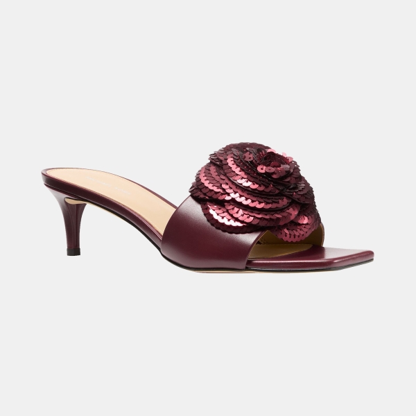 Michael Kors Women's Elodie Slip-On Mule Sandals - Oxblood