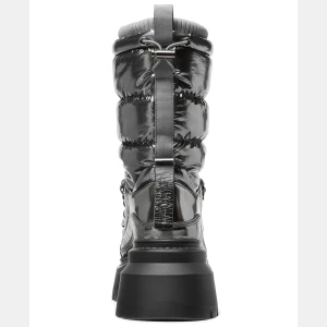 Michael Kors Women's Shiloh Round Toe Boots - Gunmetal Leather - Image 4