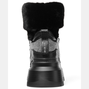 Women's Shiloh Round Toe Boots - Black Rhinestone - Image 4