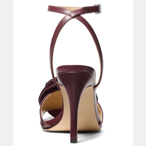 Michael Kors Women's Elodie Square Toe Sandals - Oxblood - Image 4