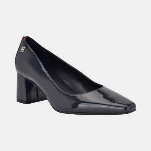 Tommy Hilfiger Women's Opheili Block Heel Pumps - Dark Blue Patent