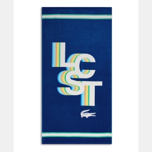Lacoste Lcst Playful Letters Cotton Beach Towel, 36" x 72" - Image 3