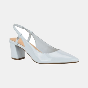 Tommy Hilfiger Women's Jezibee Block Heel Slingback Pumps - Light Blue Patent