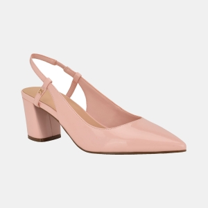 Tommy Hilfiger Women's Jezibee Block Heel Slingback Pumps - Light Pink Patent