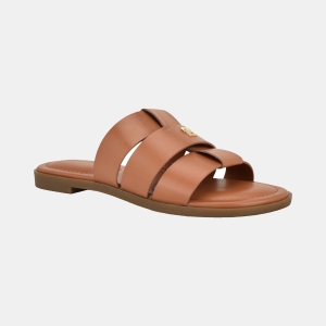 Tommy Hilfiger Women's Moden Slide-On Flat Sandal - Luggage