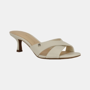 Tommy Hilfiger Women's Lanis Criss-Cross Kitten Heel Sandals - Ivory