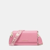 Michael Kors Outlet Jet Set Large Leather Crossbody Bag - CARNATION