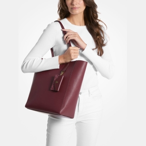 Michael Kors Outlet Vincent Large Saffiano Leather Tote Bag With Card Case - Image 4