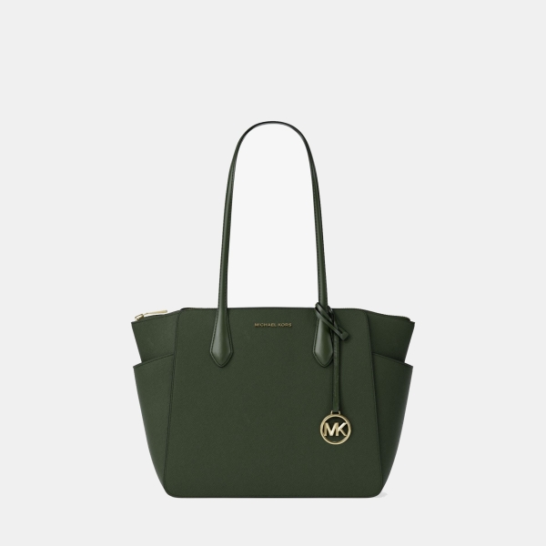Michael Kors Outlet Marilyn Medium Saffiano Leather Tote Bag - MOSS
