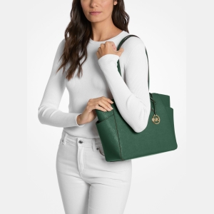 Michael Kors Outlet Marilyn Medium Saffiano Leather Tote Bag - MOSS - Image 5